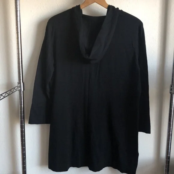 EILEEN FISHER Lightweight sweater with hood. - Picture 8 of 9